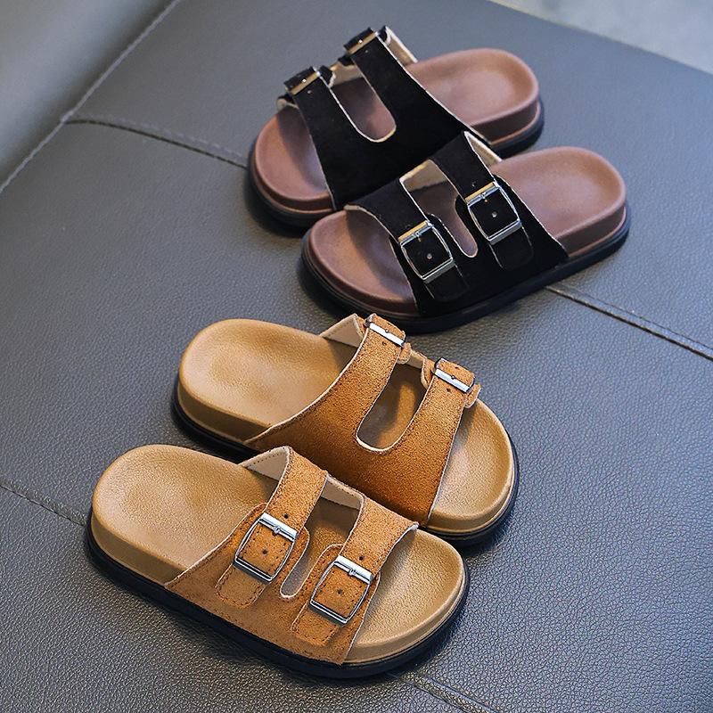 New Summer Children's Sandals Boys and Girls Non-Slip Soft Sole Bathing Outdoor Parent-Child Kids Boken Sandals