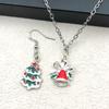 20-Piece Christmas Oil Drop Jewelry Set: Santa, Snowman, Bell, Elk Bracelets & Pendants