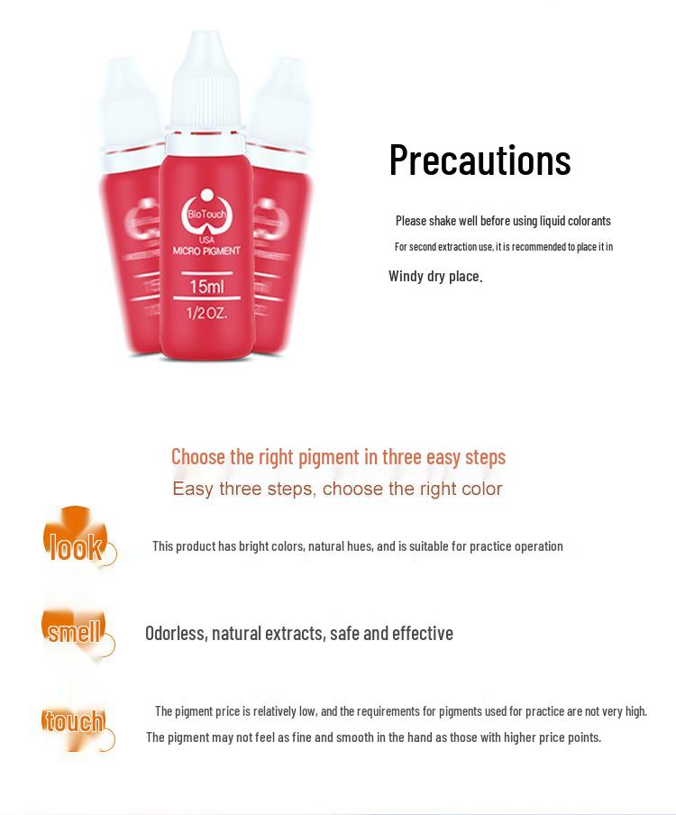 Beginner Eyebrow & Lip Blush Microblading Pigment for Natural Coloring and Fast Retention