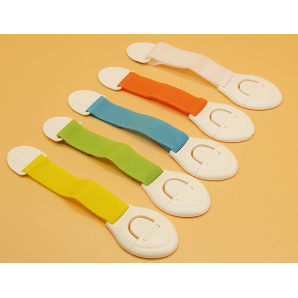 10pcs Child Protection Lock Color Nylon Webbing Multifunctional Adjustable Cabinet Drawer Safety Lock Household