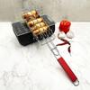1Pcs Metal Sausage Grill Cage Heat Resistant Handle BBQ Grill Rack  Fish Grilling Clip Tool