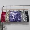 Minigonna A-line scintillante con strass, vita alta, stile industria pesante europea e americana - Stile Nightclub