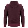 Men’s Hooded Knit Cardigan: Thick Velvet, Solid Color Winter Sweater Jacket