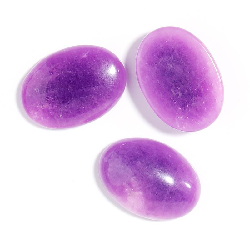 2Pcs Oval Agate Cabochon 18x25mm Natural Green Stone Spacers Pendant Ring Charm Flat Diy Jewelry Finding Materials