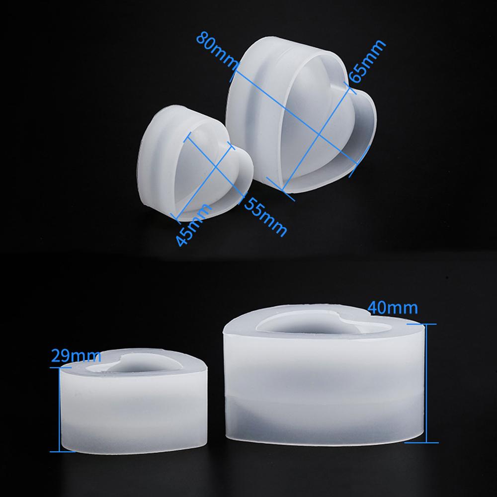 Silicone World 3D Heart Candle Silicone Mold Letters Epoxy Resin Mold DIY Crafts Aromatherapy Gypsum Soap Mold Home Decoration