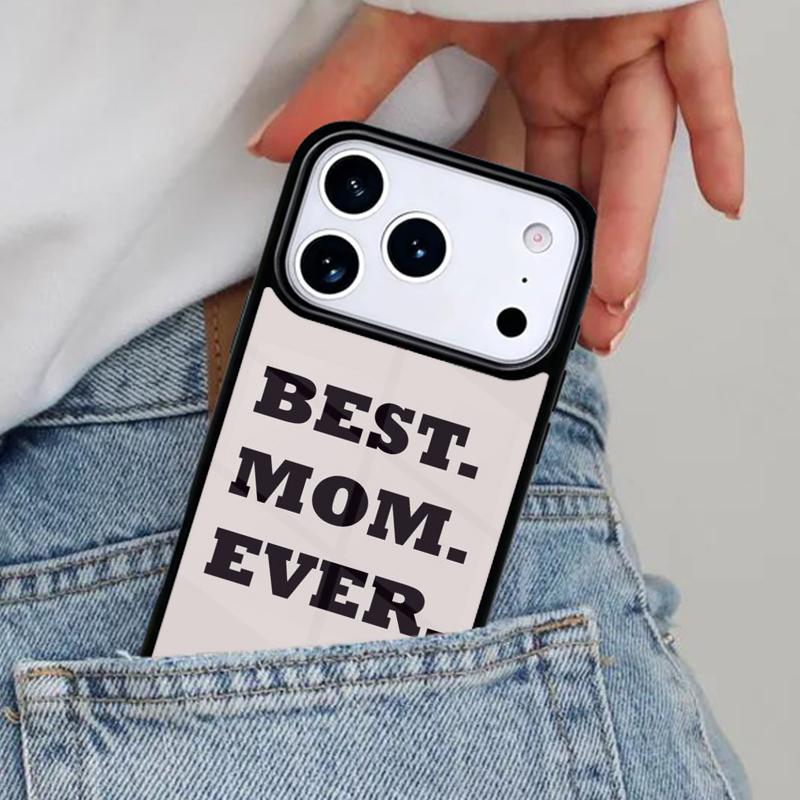 Best Mom Ever Quotes Phone Case for iPhone 16e 15 14 13 12 17 Pro Max Plus Air 17pro Cover Coque