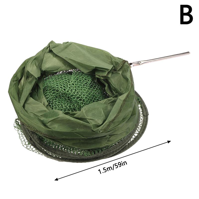 Portable Quick-Drying Nylon Mesh Steel Ring Folding Fishing Net Fish Crab Lobsters Mesh Cage Bucket Anti-Jump Storage Bag