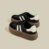 Platform Casual Board Shoes Women's Spring 2025 New Leather Versatile Height Increase Soft Sole German Training Shoes Women's Sports Shoes
