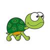 Cartoon tortoise car stickers are used for car rear window and bumper waterproof stickers home door and window wall background HE89