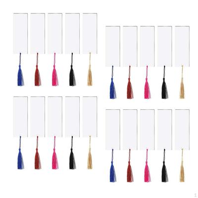 20Pcs Tassel Bookmarks Book Marker Tags with Hole Crafts Supplies Pendant Blank Acrylic