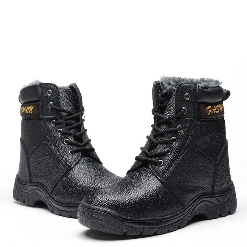 Herren Freizeitschuhe Safty Stiefel Retro Leder Schneeschuhe