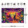 1 piece, Day of the Dead Skeleton Dancing banner: Festive home and garden decoration, multi-functional, polyester fabric