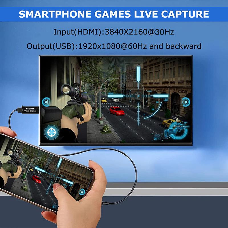 Metal HDMI-compatible to USB Video Capture Card 1080P USB 2.0 Game Grabber Box For PS4 DVD Camera PC Recording Live Streaming