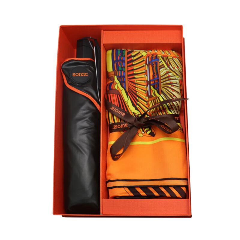 Aurora Dream Space Silk Scarf and Art Umbrella Set