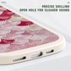 Slim Skin Feeling Pink Dragon Scale Pattern Soft Silicone PU Leather Cover Phone Case for iPhone Samsung Huawei Honor Xiaomi Redmi OPPO Realme Vivo