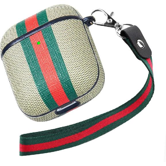 SAKHII Чехол-крышка для AirPods с ремешком, ударопрочный защитный чехол на все тело для кейса беспроводной зарядки AirPods 2 и 1, для женщин и мужчин, передний светодиод