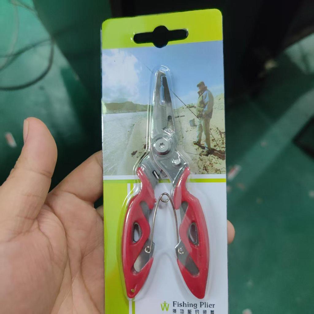 Stainless Steel Multifunctional Bent Nose Fishing Pliers with Scissors and Dyneema Line Cutter