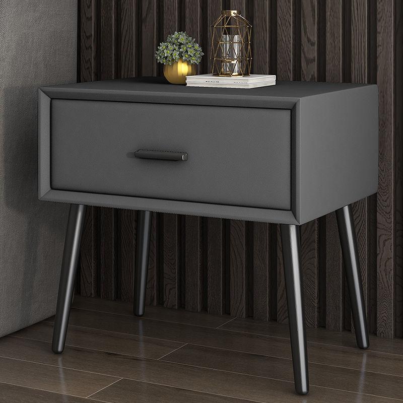 Modern light luxury bedside table solid wood locker bedroom Italian simple single drawer Hong Kong style storage North