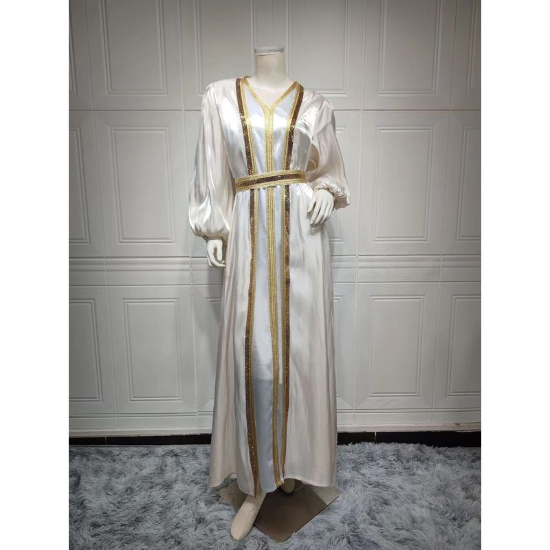 New Arrival Rhinestone Skirt Sleeveless Inner Skirt Belt Ethnic Style Three-Piece Set Dress Three Pieces Piece Dress