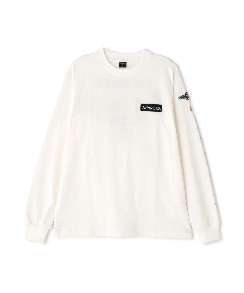 Avirex Long Sleeve Embroidery The Blue Angels L 030 White T-Shirt / Men's (783-4130010)