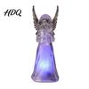 Decorative Crystal Angel Guardian Night Light Small Prayer Reading Playing Music Led Bedside Lamp Figurine with LED Light for Desk Table,