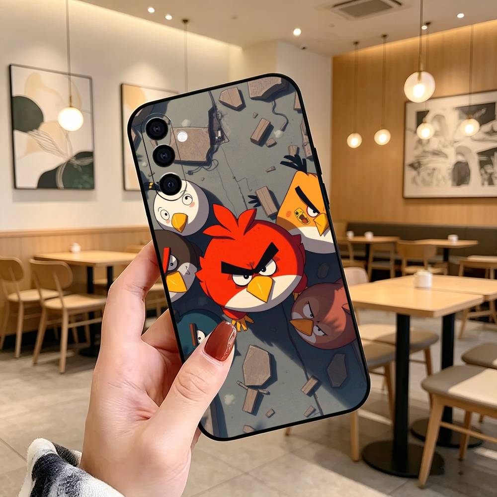 A-Angry B-Birds GAME Phone Case Black Silicone Soft For Samsung Galaxy A73,A72,A71,A70,A53,A52,A51