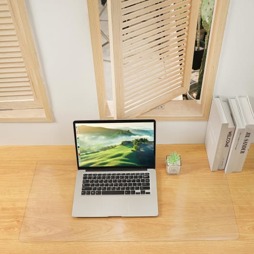 Transparent Embossed Tablecloth, 50x80cm, 1.5mm Thick PVC, for Study Desks, Mouse Pads, and Kids' Desks. Waterproof, Stain-Resistant, Durable, Heat-Re