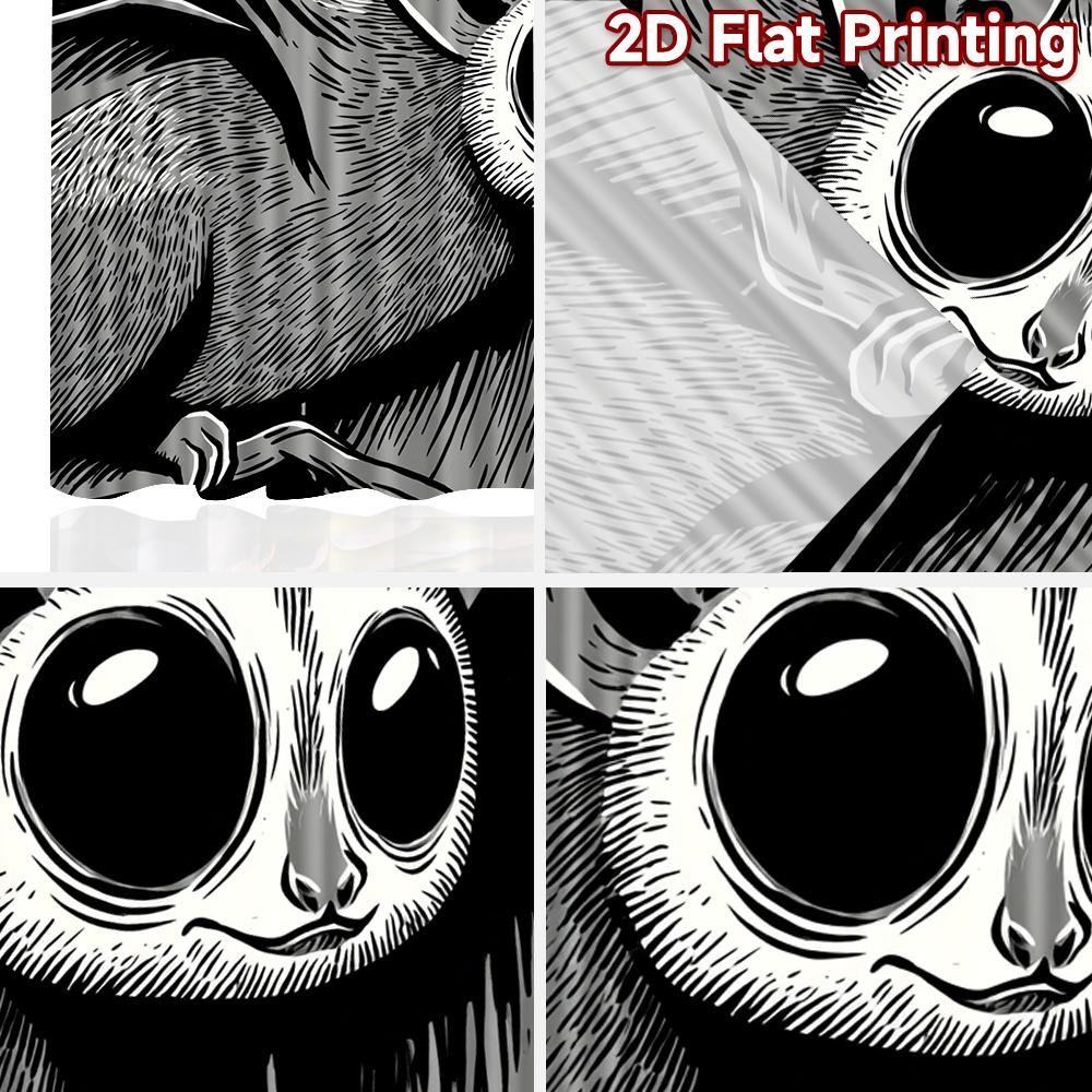 2D FLAT PRINTING 2pcs Curtains (Without Rod) Halloween Bat Illustration Holiday Easter Printed Curtains Versatile Polyester
