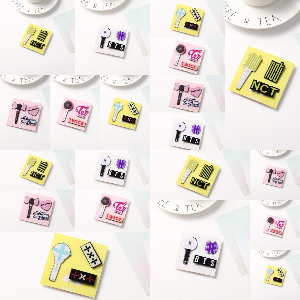 Stray Kids Bulletproof Powder Ink Acrylic Pin Set A Unique And Decorative Addition To Your Outfit
