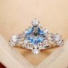 Lindon Classic Copper Alloy Zircon Ring Ladies Jewelry Wedding Promise Party Gift