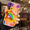 Phone case: 2D flat, suitable for Samsung Galaxy A34 A35 M05 M06 S20 S22 S21 FE Plus 5G, rainbow glitter stars, perfect Christmas and Halloween holida