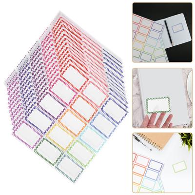 23 Sheets Writable Name Label Stickers Self-Adhesive Permanent Adhesive for School Supplies Office Equipment Personal Belongings