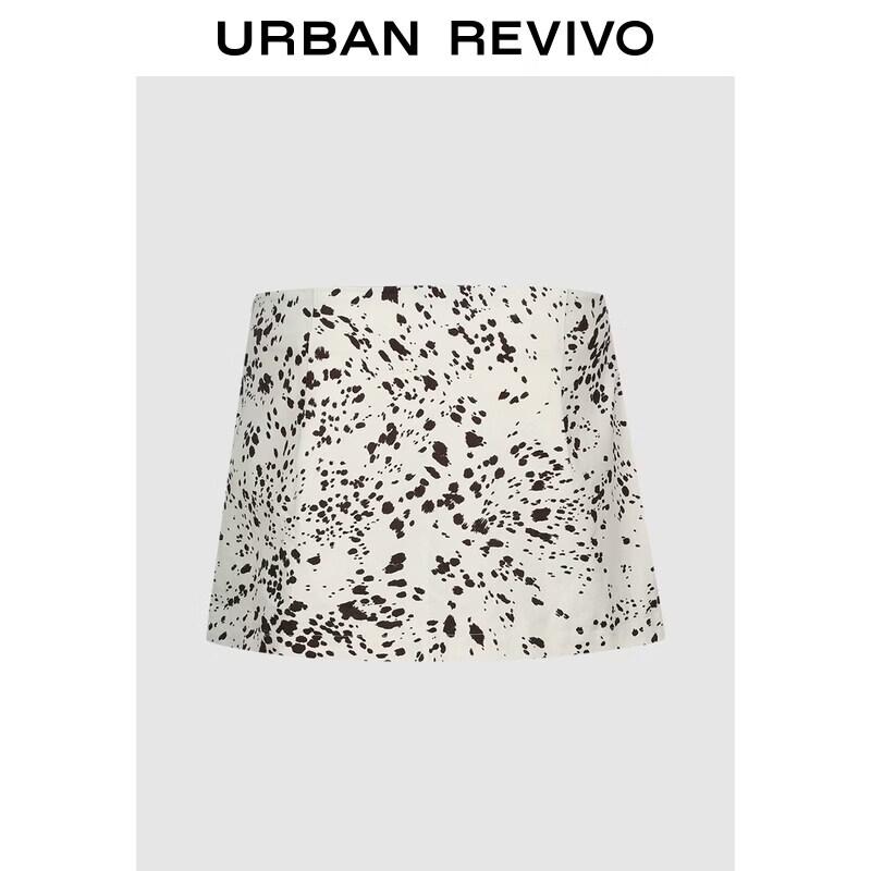 UR2026 Women's Ink Splash Print Mini Skirt