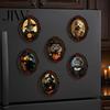 Halloween Dekorahmen Haustierfoto Dekoration, mit Klebepunkt, Hexenhut Katze Hund Mini Tier Ornament Holzdekor, Retro für Zuhause Büro