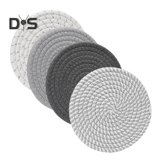 

4 шт. подставки под горячие блюда, кастрюли и сковородки, толстые термостойкие салфетки, коврики под горячие тарелки, кухонная подставка для столешницы 18cm серый