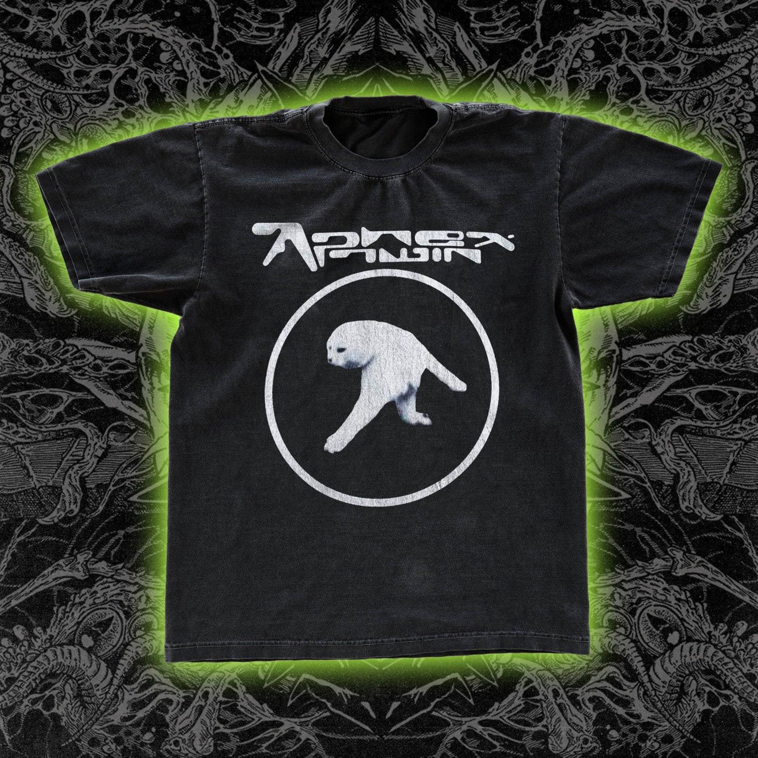 Aphex Twin Band Gift For Fans Full Size S to 5XL Black T-shirt XL