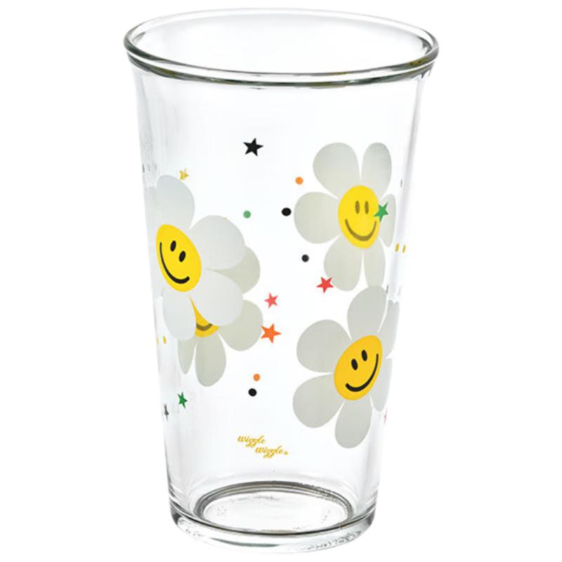 GLASSLOCK & Wiggle Wiggle 500ml Glass Water & Coffee Cup
