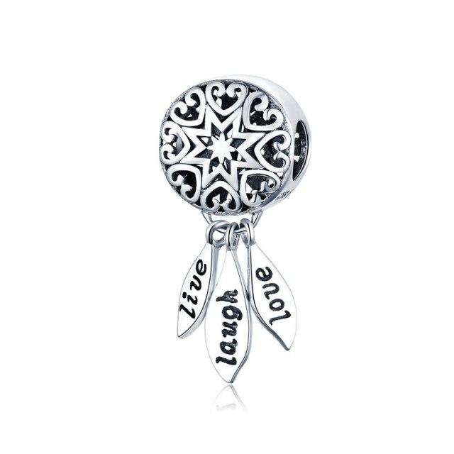 Genuine Sterling Color Lucky Charm Zircon Stone Bee Family Bead Pendant Original Bracelets Pendant Necklace Diy Fine JewelryFashion Charm