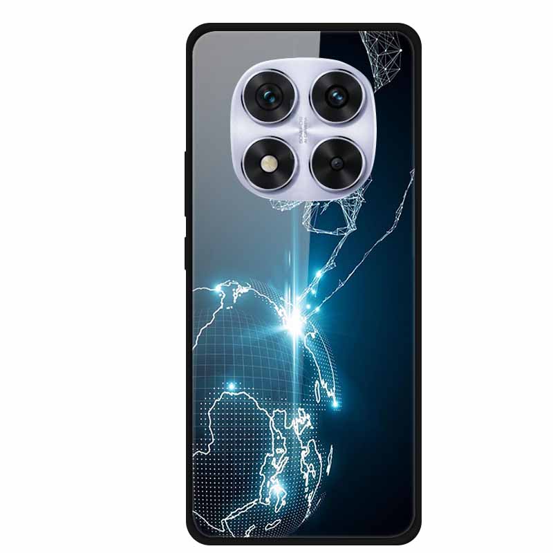 Tempered Glass Case For Redmi Note 14 Pro Coque 14Pro Flowers Phone Cases For Xiaomi Redmi Note14 Pro Hard Back Cover Case Funda