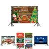 Christmas Background Banner Polyester Festival Party Decor For Holiday Event
