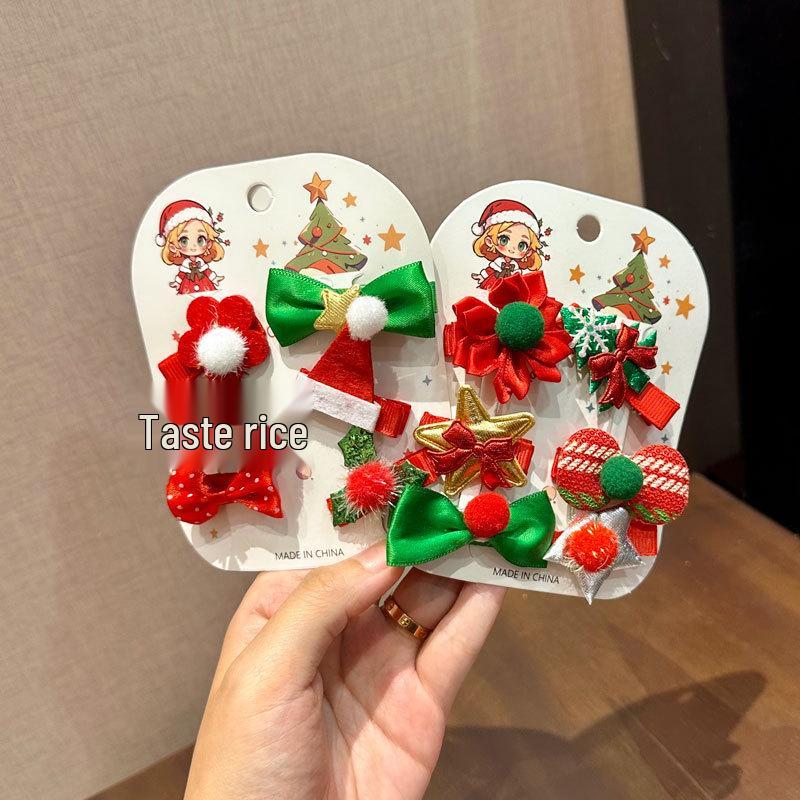 2024 Christmas Hair Clips for Girls - Festive Bow & Side Accessories for Kids