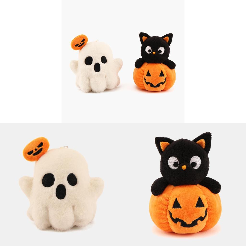 Portachiavi Gatto Fantasma di Halloween Peluche Morbido Ciondolo Carino per Borsa Regalo per Adolescenti