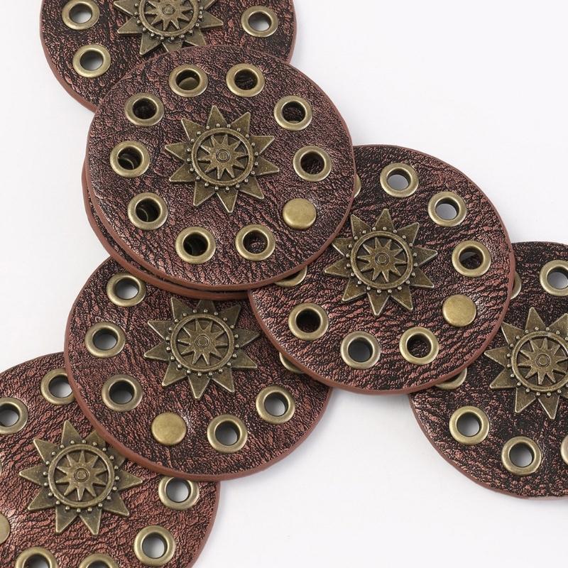 Hollowed Corsets Belt Aesthetic Rivet Studded Belt Ethnic Belt 2000s Girl PU Leather Waistband Girl Western Waist Ornaments