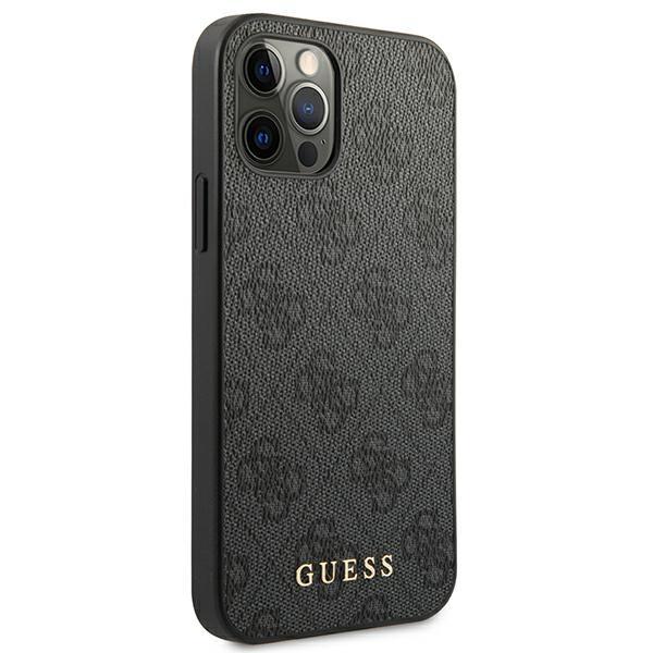 Guess Guhcp12Mg4Gfgr Iphone 12 / 12 Pro6,1 Grå/Grey Hard Case 4G Metall Gull Logo