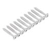 10PCS Guitar Bridge Saddle Screws Metal String Locking Screw Base Plate Front Fixing Screws