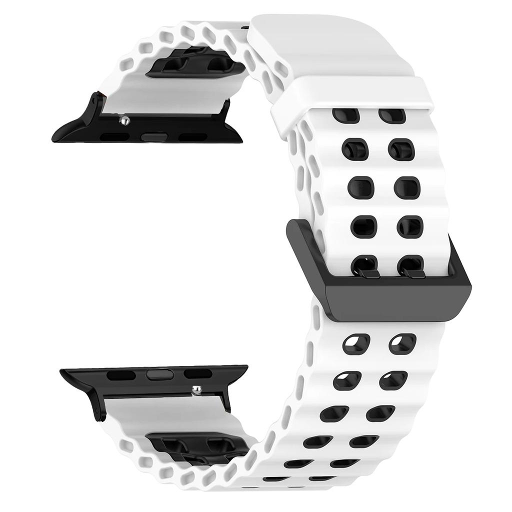 Silicone Strap for Apple Watch Ultra 3 49mm Band Breathable Bracelet for iWatch Series 11 10 42 46mm 9 8 7 6 SE 45mm 44mm Strap