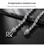 Men's Versatile Silver-Plated Double-Headed Tulip Necklace – Trendy Hip Hop Style