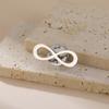 Dawapara Classic Infinity Symbol Brooch Endless Love and Friendship Lapel Pin Stainless Steel Accessories