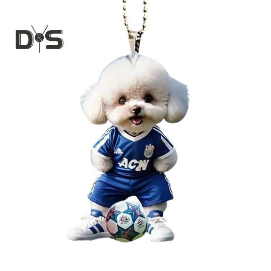 

Шар униформа собака подвесное украшение для дома комнатная рождественская елка автомобиль зеркало заднего вида 2D плоский мультфильм щенок человек акриловый подвесной орнамент животное кулон синий