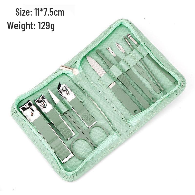 Matcha Green Nail Clippers Set - Complete Pedicure and Nail Art Tools